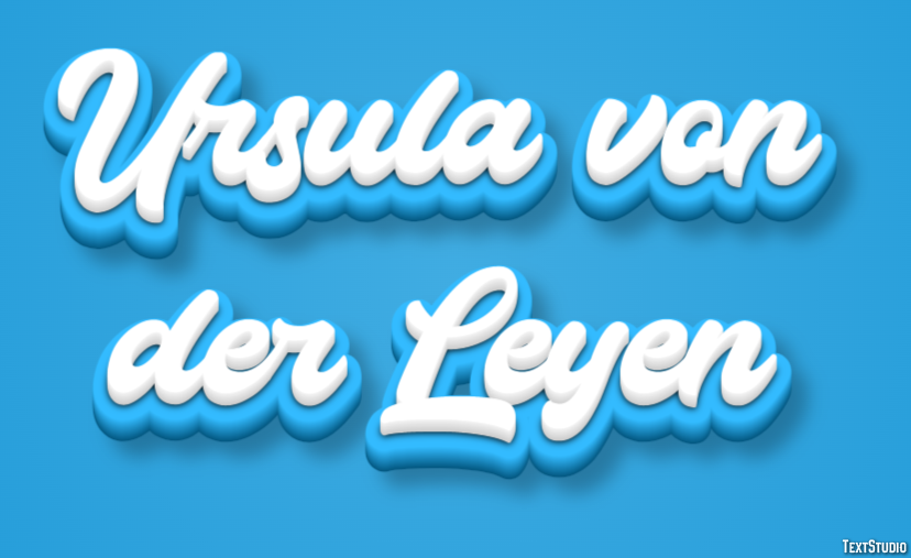 Ursula von der Leyen Text effect