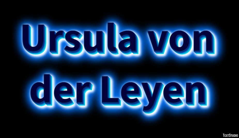 Ursula von der Leyen Text effect
