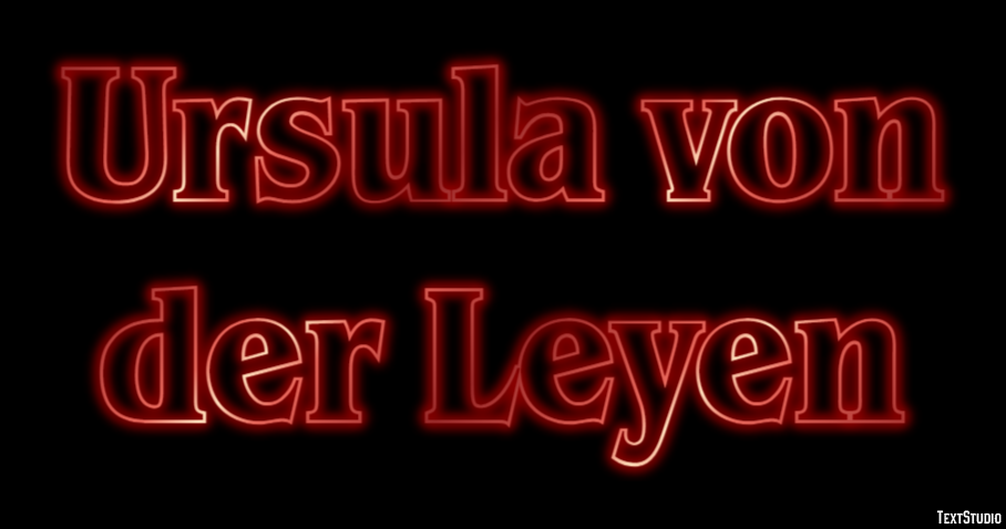 Ursula von der Leyen Text effect