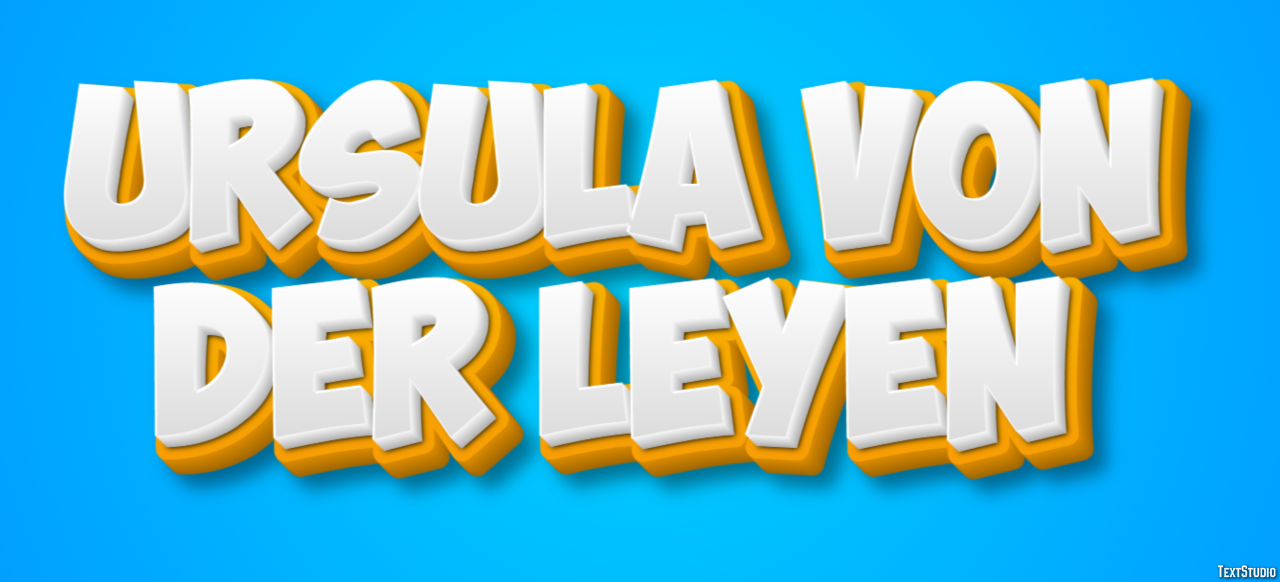 Ursula von der Leyen Text effect