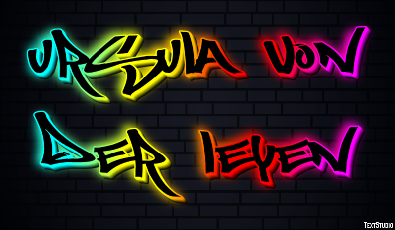 Ursula von der Leyen Text effect