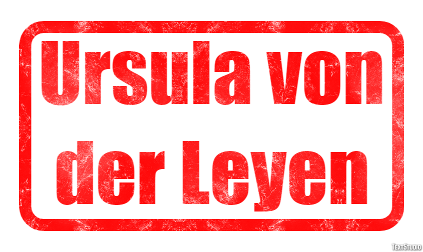 Ursula von der Leyen Text effect