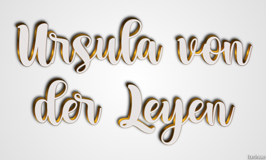 Ursula von der Leyen Effetto testo