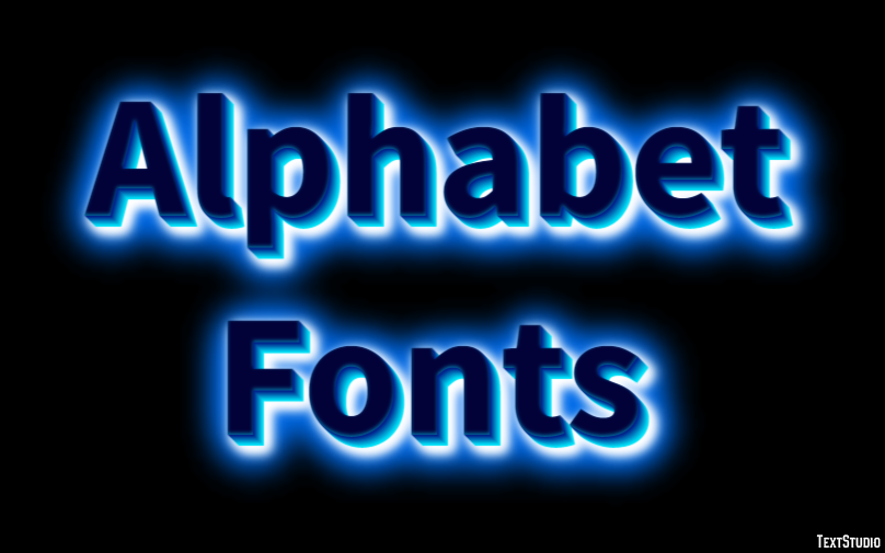 Alphabet Fonts Text Effect