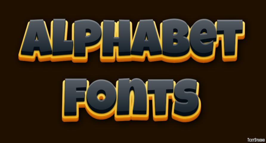Alphabet Fonts Text Effect