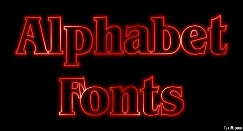 Alphabet Fonts Text Effect