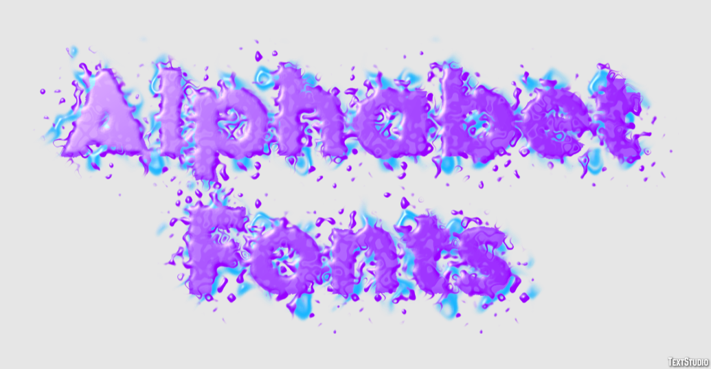 Alphabet Fonts Effetto testo