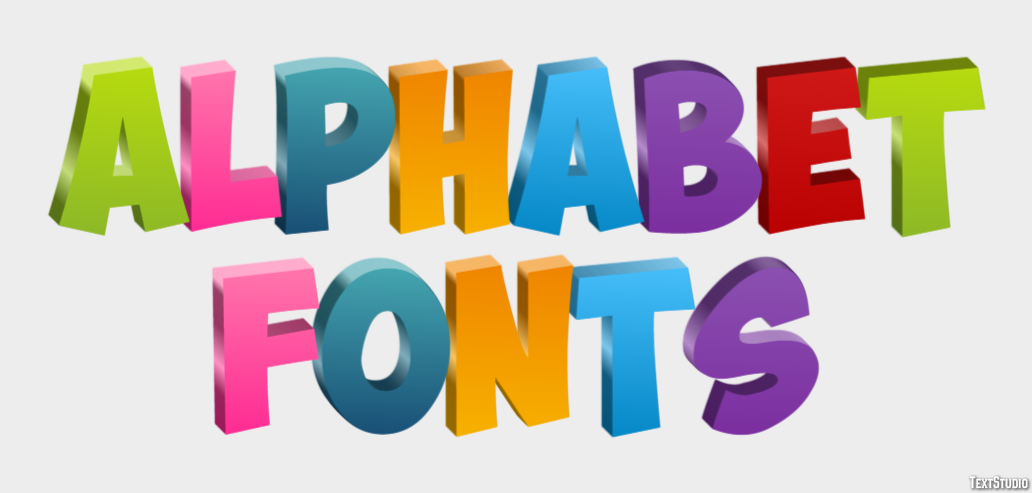 Alphabet Fonts Effetto testo