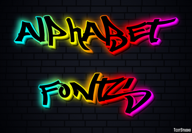 Alphabet Fonts Text Effect