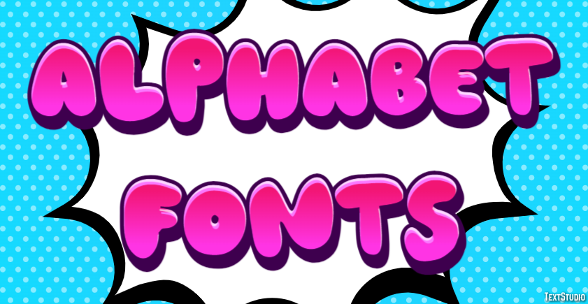 Alphabet Fonts Effetto testo