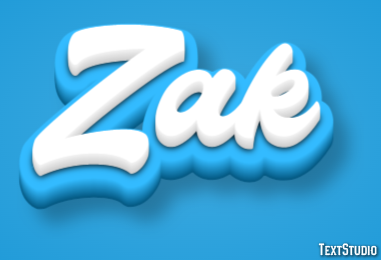 Zak Эффект текста
