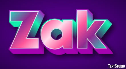 Zak Эффект текста