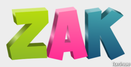 Zak Эффект текста