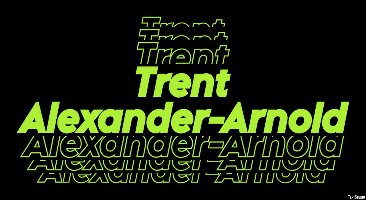 Trent Alexander-Arnold Efeito de texto