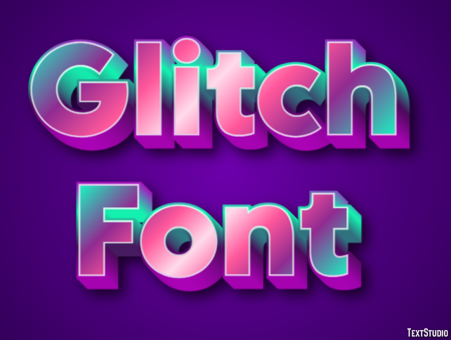 Glitch Font Text Effect