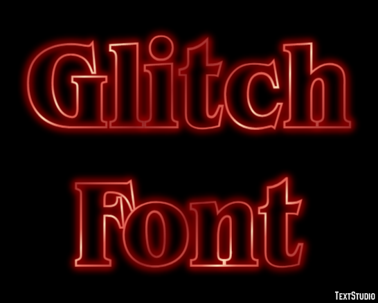 Glitch Font Text Effect