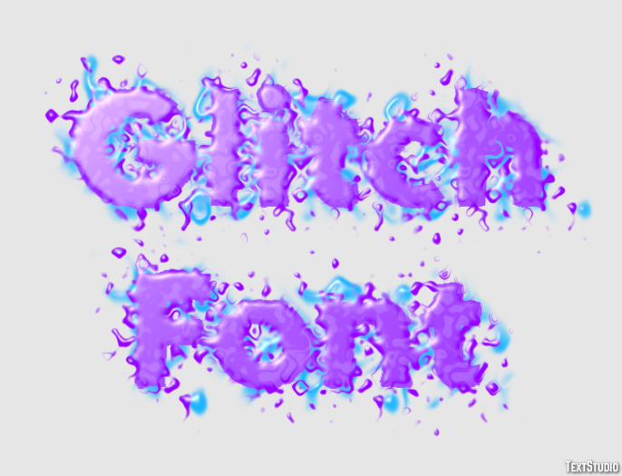 Glitch Font Effetto testo