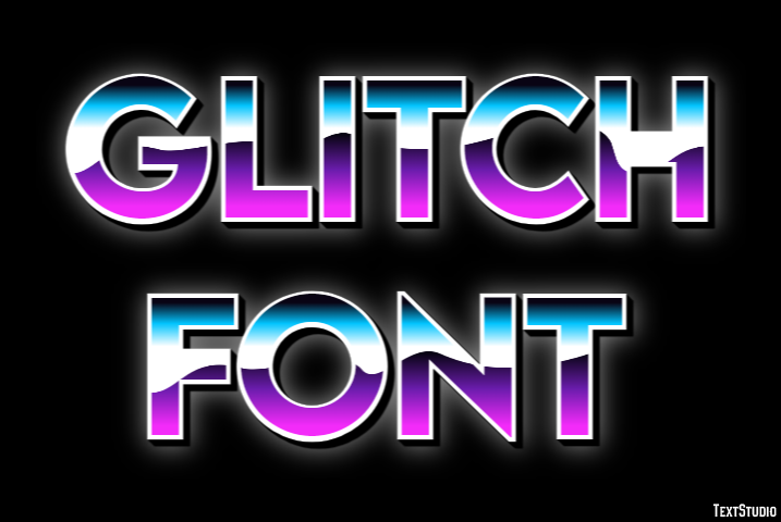 Glitch Font Text Effect