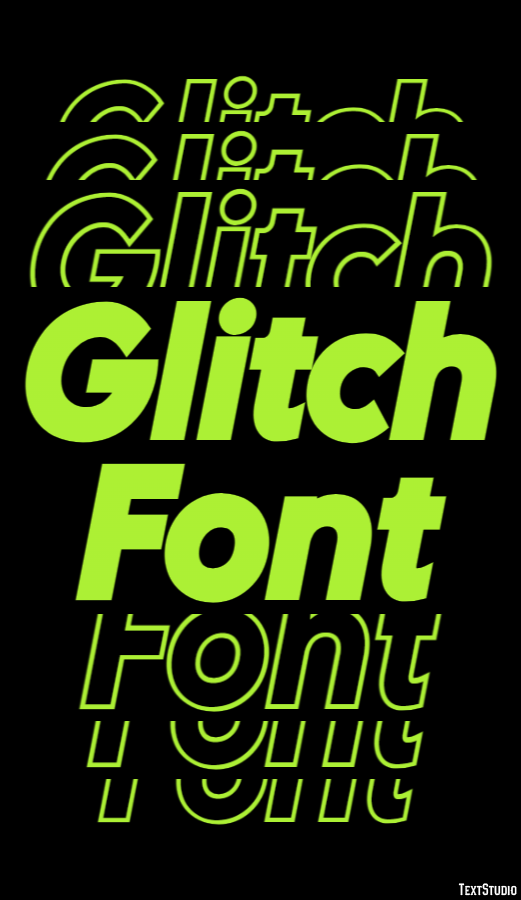 Glitch Font Text Effect