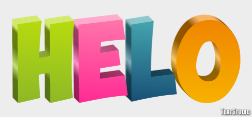 Helo Efeito de texto