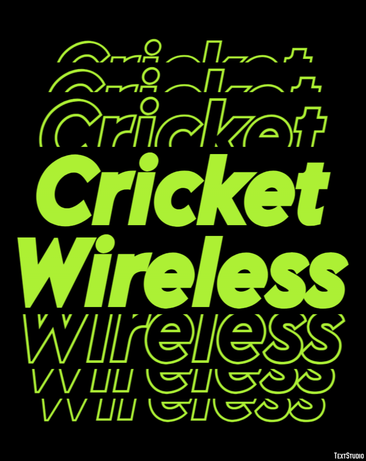 Cricket Wireless Efecto de Texto