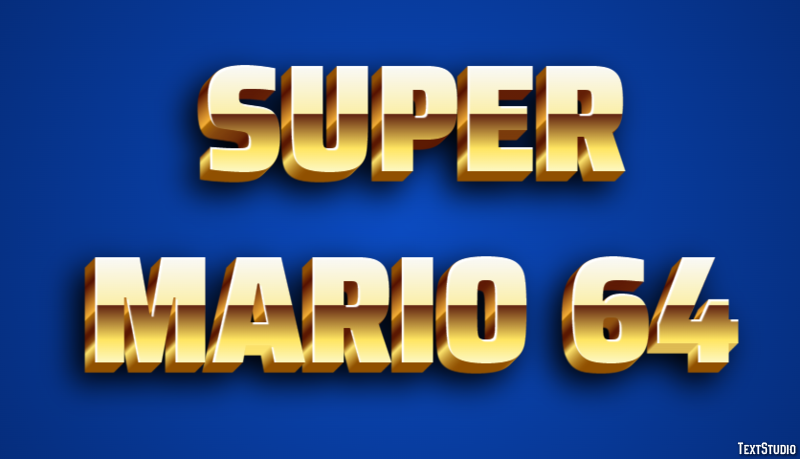Super Mario 64 Effetto testo