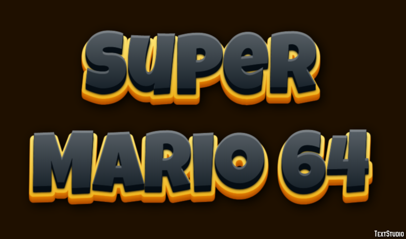 Super Mario 64 Effetto testo