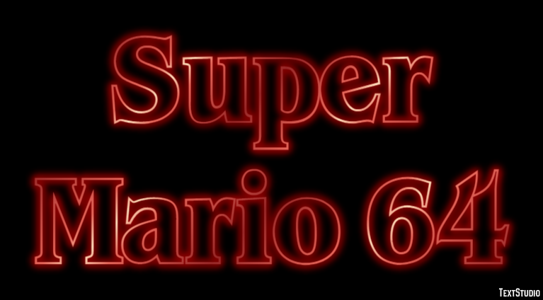 Super Mario 64 Effetto testo