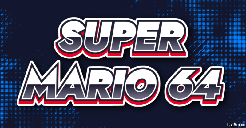 Super Mario 64 Effetto testo