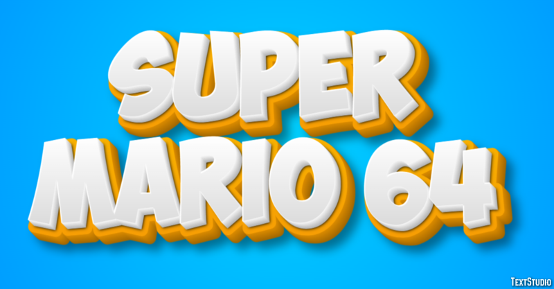 Super Mario 64 Effetto testo