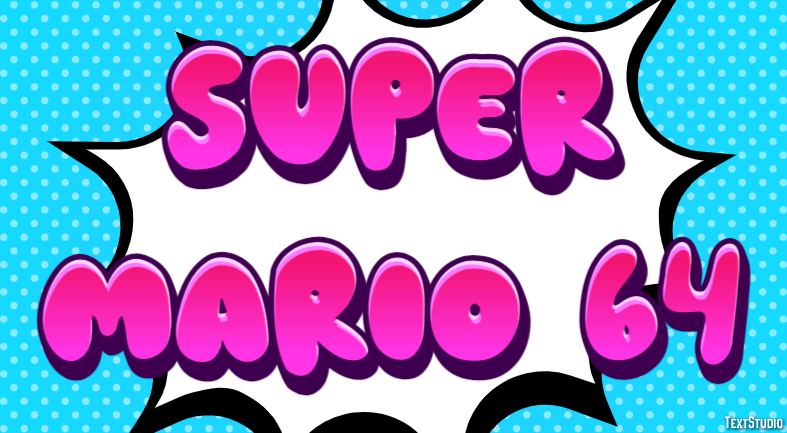 Super Mario 64 Effetto testo