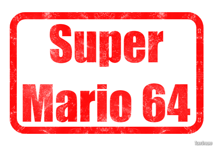 Super Mario 64 Effetto testo