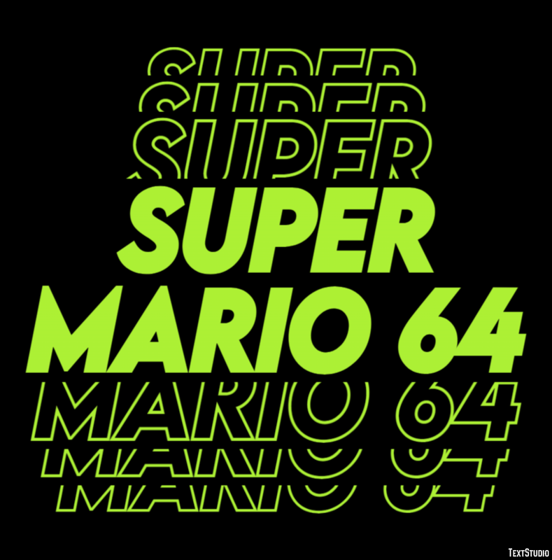 Super Mario 64 Effetto testo