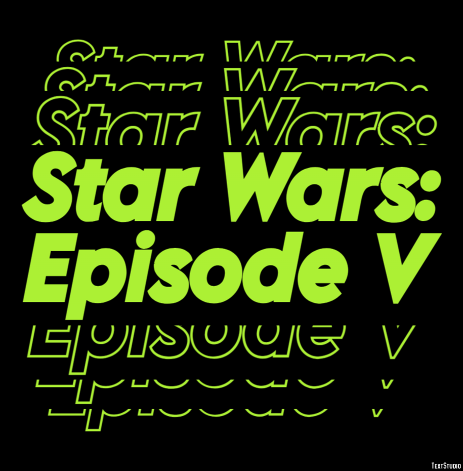 Star Wars: Episode V Text effect