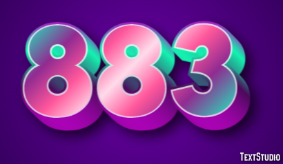 883 Efecto de Texto