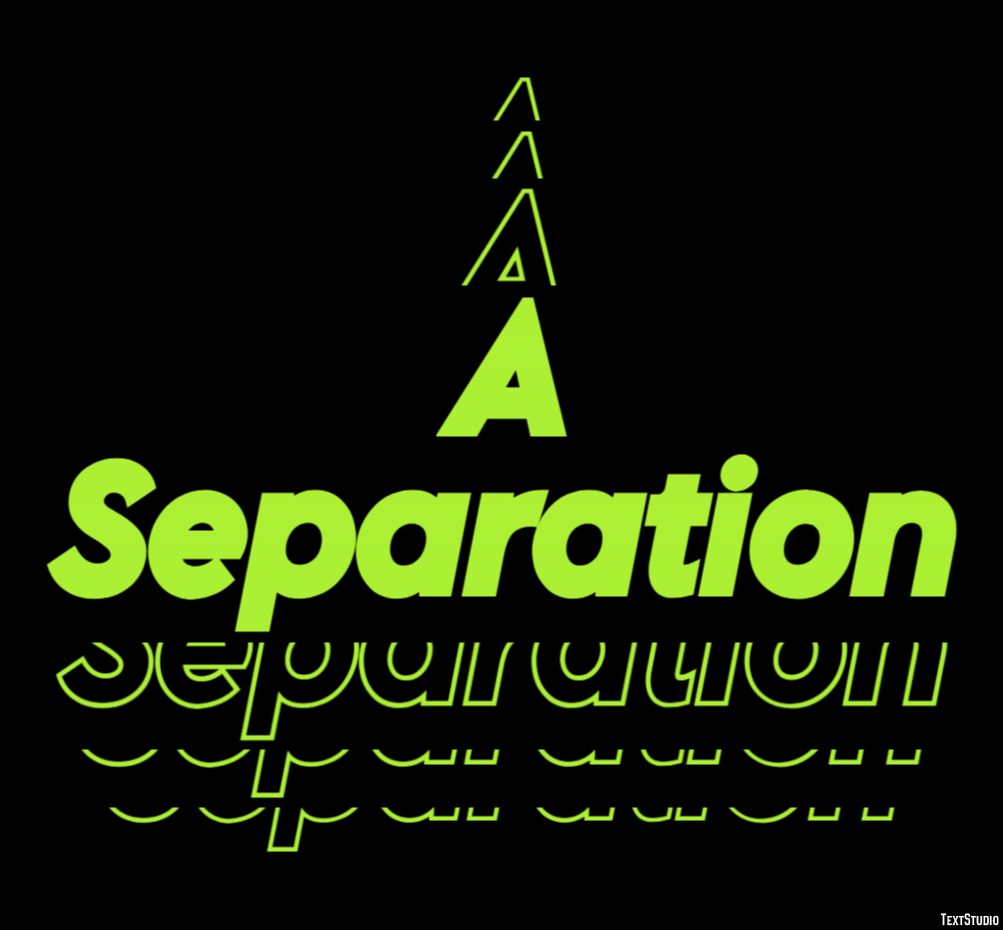 A Separation Texteffekt