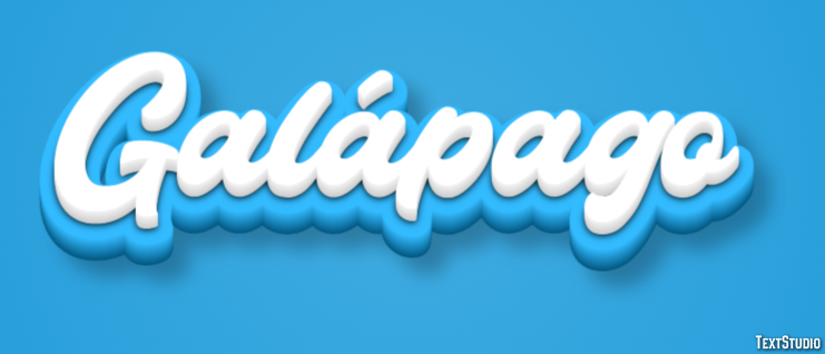Galápago Efeito do texto