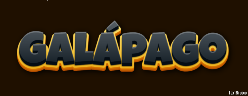 Galápago Efeito do texto