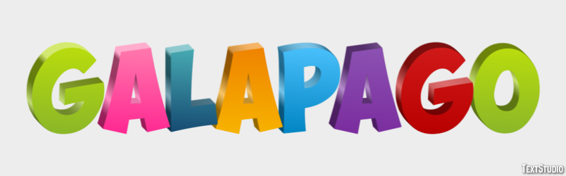Galápago Efecto de Texto