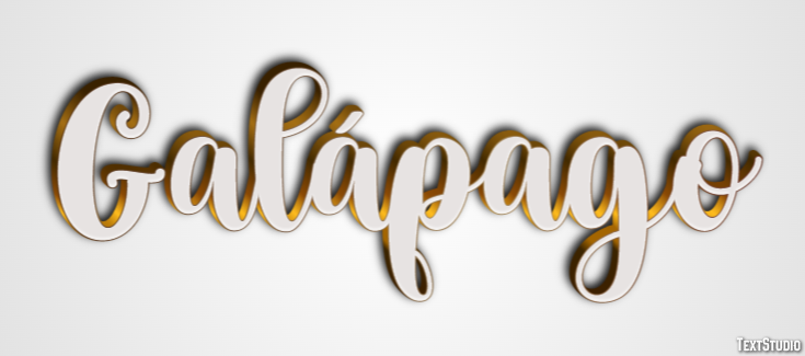 Galápago Efeito do texto