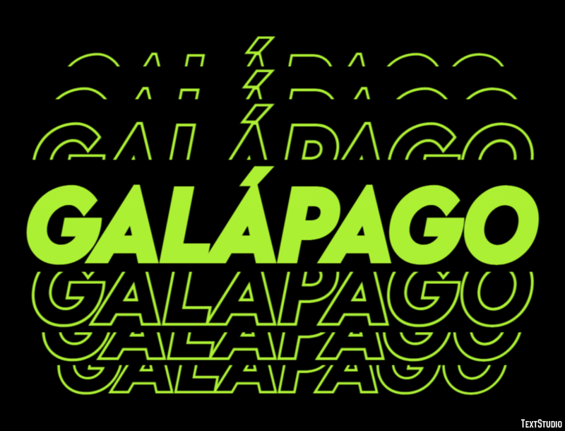Galápago Efecto de Texto