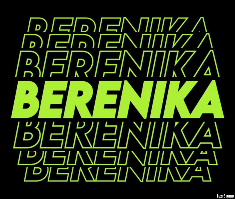 Berenika Texteffekt