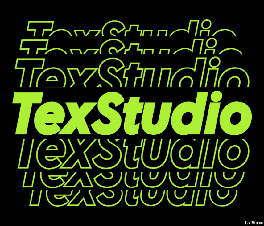 TexStudio Эффект текста