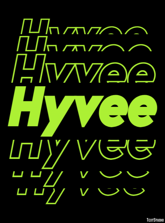 Hyvee Tekst Effect
