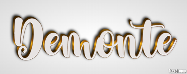 Demonte Эффект текста