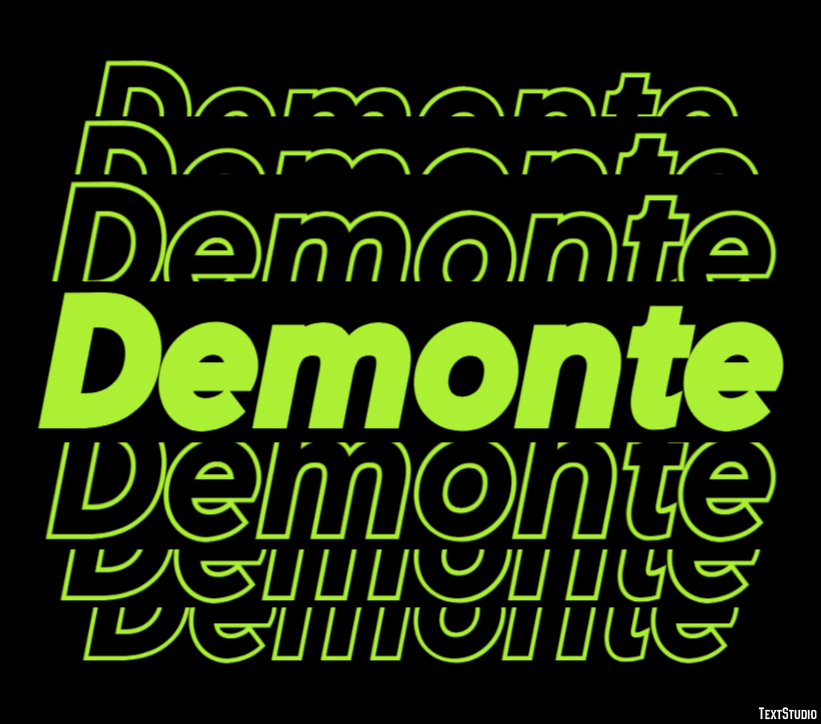 Demonte Эффект текста