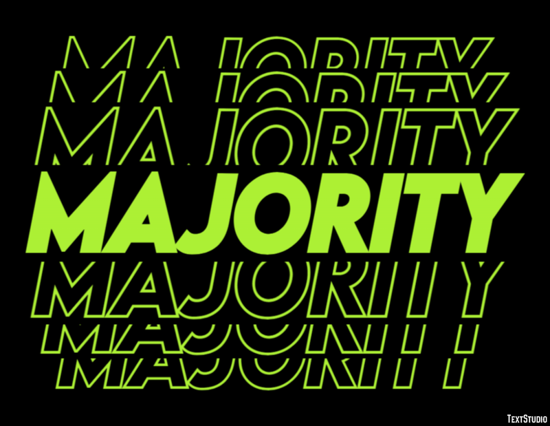 Majority Efeito de texto