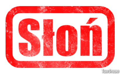Słoń Efekt tekstowy