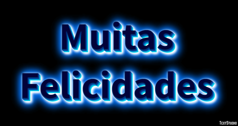 Muitas Felicidades Efeito do texto