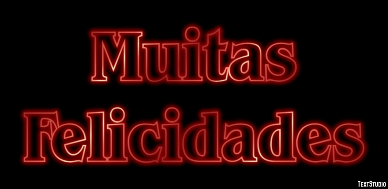 Muitas Felicidades Efeito do texto